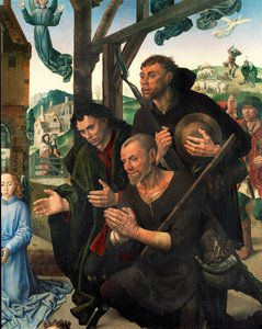 Három pásztor (tempera, fa) alkotó: Hugo van der Goes