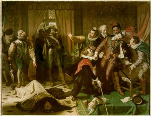 Henrik (1551-1589) meggyilkolása Jacques Clement (1567-1589), a Katolikus Liga dominikai vallási támogatója által augusztus 1-jén