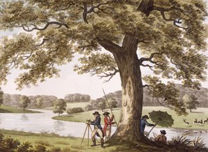 Humphry Repton földmérő egy teodolittal