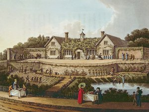 The Work House, illusztráció Humphry Repton „Fragments on the Theory and Practice of Landscape Gardening” című művéből, 1816-ban.