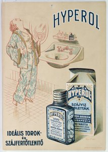 A Hyperol szájvíz tabletta reklámja, 1930