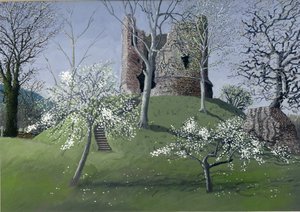 Longtown kastély, 1992 (gouache a kártyán)