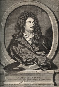 Charles de La Fosse (1636-1716) francia festő portréja - Dumchange metszet, H. Rigaud alkotó: Hyacinthe (after) Rigaud