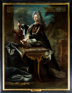 Bethune-i Maximilian Henrik, Sully ötödik hercegének (1669-1729) portréja. Hyacinthe Rigaudnak (1659-1743) tulajdonított festmény. Olajfestmény. Kötelező említés: Sully sur Loire, Chateau de Sully – Maximilian Henri VI de Bethune, ötödik herceg o portréja alkotó: Hyacinthe (attr. to) Rigaud