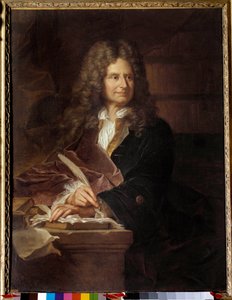 Nicolas Boileau (1636 - 1711) dit Boileau Despreaux (Boileau-Despreaux), francia író portréja - Festmény Hyacinthe Rigaud (1659-1743) műhelyéből alkotó: Hyacinthe (studio of) Rigaud