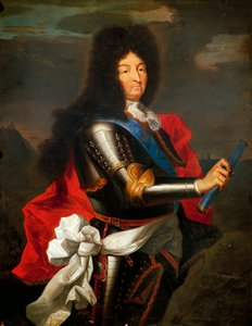 XIV. Lajos francia portré (olaj, vászon) alkotó: Hyacinthe Francois Rigaud