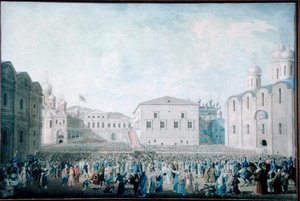 I. Sándor (1777-1825) nagy fogadtatása a Kremlben 1816. augusztus 15-én. alkotó: I.A. Lavrov