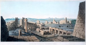 Általános nézet a Nagy Templom romjairól Carnacban, Egyiptomban, 1820