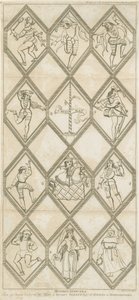 Betley Glass Window – Morris Dancers: metszet, és [?XVIII. század] alkotó: I Jones