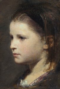 Egy fiatal lány feje alkotó: Ignace Henri Jean Fantin Latour