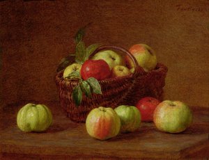 Alma kosárban és asztalon, 1888 alkotó: Ignace Henri Jean Fantin Latour
