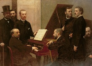 A zongora körül, 1885 alkotó: Ignace Henri Jean Fantin Latour