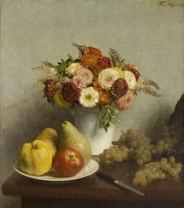 Virágok és gyümölcsök, 1865 alkotó: Ignace Henri Jean Fantin Latour