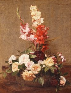 Gladiolák és rózsák, 1881 alkotó: Ignace Henri Jean Fantin Latour