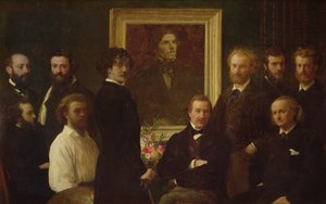 Tisztelet Delacroix előtt alkotó: Ignace Henri Jean Fantin Latour