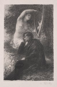 Lélio, a Lipari hárfa. alkotó: Ignace Henri Jean Fantin Latour