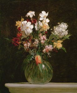 Fehér nárciszok, jácintok és tulipánok, 1864 alkotó: Ignace Henri Jean Fantin Latour