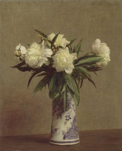 Pünkösdi rózsa kék-fehér vázában, 1872