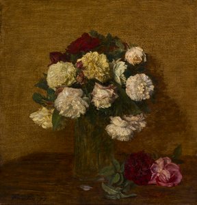 Rózsák vázában, 1878. alkotó: Ignace Henri Jean Fantin Latour