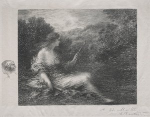 A vadásznő, 1892. alkotó: Ignace Henri Jean Fantin Latour