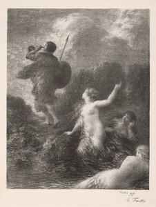 Az istenek alkonya: Siegfried és a rajnai lányok, 1897. alkotó: Ignace Henri Jean Fantin Latour