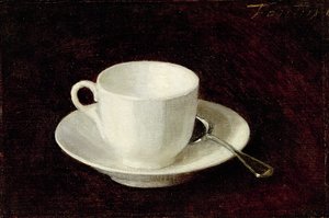 Fehér csésze és csészealj, 1864 alkotó: Ignace Henri Jean Fantin Latour