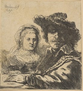 Rembrandt és felesége másolata, 1786-1844.