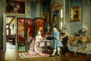 Figurák elegáns belső térben, 1879 alkotó: Ignacio Leon y Escosura