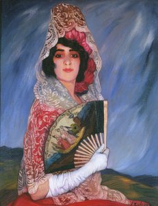 Unokatestvérem Cándica mantillás c. 1913. alkotó: Ignacio Zuloaga y Zabaleta