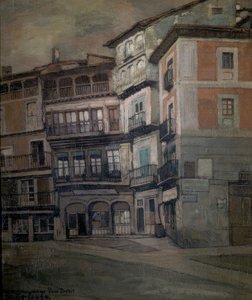 SPANYOL EMBEREK - KASTILLA TÁJ - OLAJ / SZÖVET - 93 X 77 CM alkotó: Ignacio Zuloaga y Zabaleta