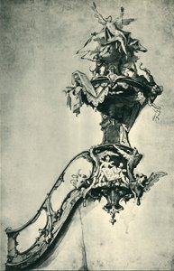 Tervezés szószékhez, 18. század közepe-vége, 1943. alkotó: Ignatz Günther