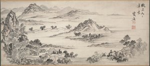 Kilátás a Nyugati-tóra, 1700-as évek.