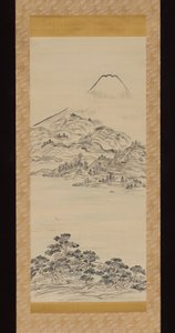 A Fuji-hegy, kilátással a Tago no Ura-öbölre