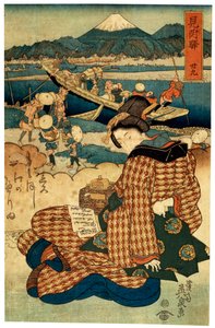 "Station 29. Mitsuke" a "Tokaido szépségei" sorozatból, c1830-c1835