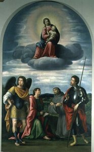 Madonna és gyermeke a szentekkel