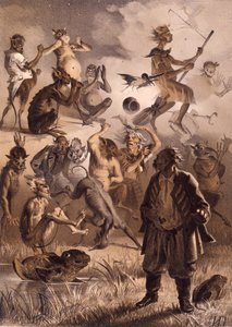 Illusztráció Nyikolaj Gogol: Az elveszett levél estékből egy farmon Dikanka mellett című meséhez,