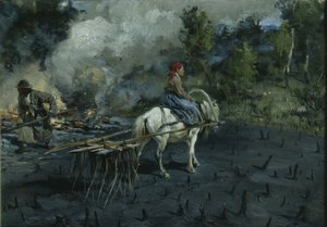 Talaj-előkészítés lenmag számára a Vologda régióban, 1873