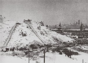 A Megváltó Krisztus székesegyház lerombolása Moszkvában, 1931 alkotó: Ilya Arnoldovich Ilf