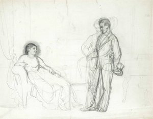 Adelina Patti (1843-1919) Violetta szerepében Giuseppe Verdi La traviata című operájában par Repin, Ilja Jefimovics (1844-1930), 1860-as évek vége – 1870-es évek eleje – Ceruza papírra – Konstantin-palota, Szentpétervár alkotó: Ilya Efimovich Repin