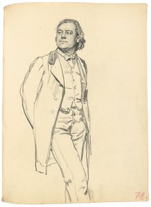 Álló ember alakja, c. 1872-1875 alkotó: Ilya Efimovich Repin
