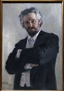 Alekszandr Verzsbilovics portréja (Verzhbilovic, Verzhibilovic, Vierzbilovich, Wierzbillowicz, Wierzbilovich, Wierzbilovicz, Wierzbilowicz) (1850-1911), violoncelliste russe, en 1895. Peinture de Ilia Repvilyefine (Iefimolya418) alkotó: Ilya Efimovich Repin