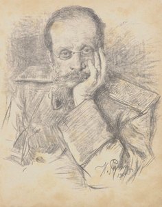 César Antonovich Cui zeneszerző portréja 1835-1918, 1900. alkotó: Ilya Efimovich Repin