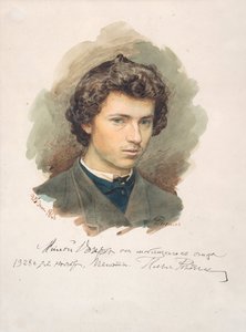 Önarckép - Repin, Ilja Jefimovics (1844-1930) - 1866 - Akvarell papíron - 35x26 - Magángyűjtemény alkotó: Ilya Efimovich Repin