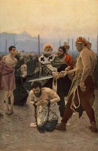 Myrai Szent Miklós három ártatlant ment meg a haláltól alkotó: Ilya Efimovich Repin