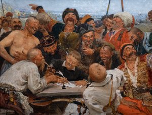 A ZAPOROGAI KOSZÁKOK LEVELET ÍRNAK TÖRÖKORSZÁG SZULTÁNJÁNAK