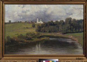 Kilátás a falu Varvarino (Oroszország). Ilja Repin (Ilia Repin) (1844-1930) festménye, olaj, vászon alkotó: Ilya Efimovich Repin