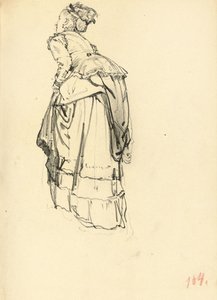 Nő ruhás hátulról, c. 1872-1875 alkotó: Ilya Efimovich Repin