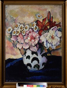 Virágcsokor. Ilja Ivanovics Mashkov (Ilia Mashkov, Matchkov) festménye (1881-1944), olaj, vászon alkotó: Ilya Ivanovich Mashkov