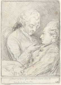 A művész portréja öccsével, Augustin Saint-Aubinnal alkotó: Imitator of Gabriel Jacques de Saint Aubin