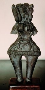 Mauryan anyaistennő figurája Uttar Pradeshből (kő) alkotó: Indian